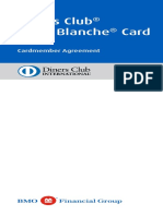 Cardmember Agreement – Carte Blanche Card
