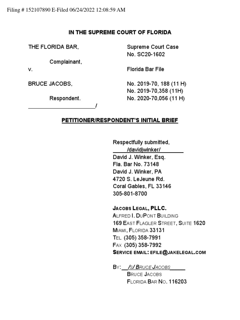 Initial Brief On Merits | PDF | Lawsuit | Prosecutor
