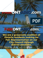 Fair Ontario Presentation On District Elections