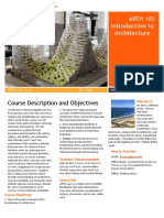 ARTH 103 Introduction To Architecture: Course Description and Objectives