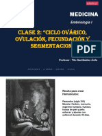 Clase 2 Ciclo Ovarico, Ovulacion, Fecundacion y Segmentacion