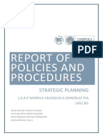 Report of Policies and Procedures: Strategic Planning