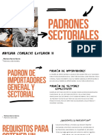 Padrones sectoriales importación y exportación México