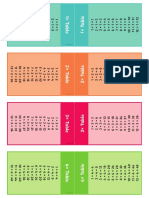 T N 7549 Lanyard Sized 1 To 12 Times Tables Cards - Ver - 1