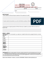 English For Academic and Professional Purposes Answer Sheet - Quarter 1 - Week 1-4