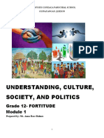 Understanding, Culture, Society, and Politics: Grade 12-FORTITUDE