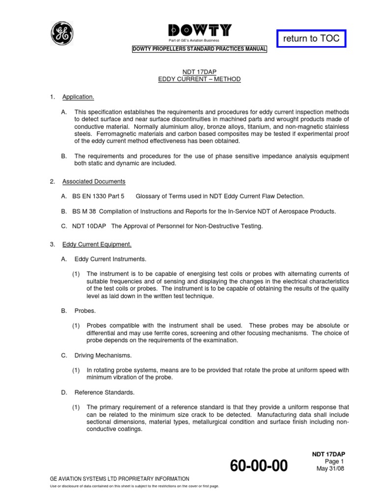 Return To TOC Dowty Propellers Standard Practices Manual PDF