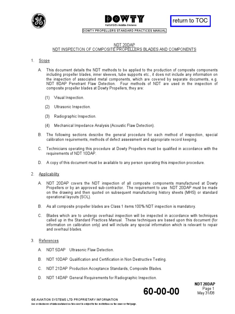 Return To TOC Dowty Propellers Standard Practices Manual PDF