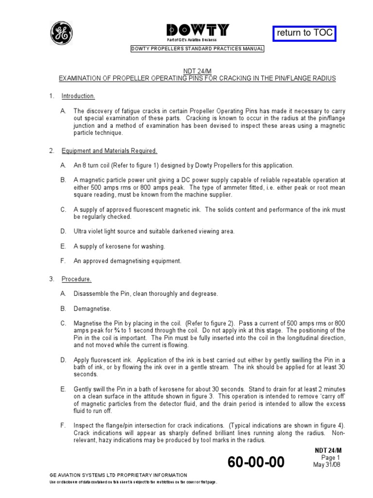 Return To TOC Dowty Propellers Standard Practices Manual PDF