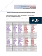 Verbos, Objetivos y Propositos