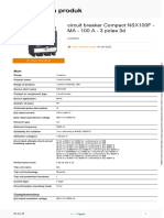 Lembar Data Produk: Circuit Breaker Compact NSX100F - MA - 100 A - 3 Poles 3d