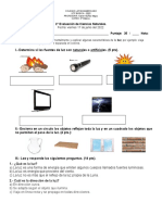 Segunda Evaluación de Ciencias 3°