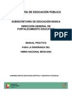 Manual Práctico para La Escuela en El Aprendizaje Del Himno Nacionalmexicano-Pdfur