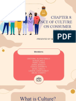 Chapter 8 Influence of Culture On Consumer Behavior GROUP 5