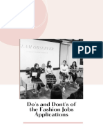 Dos and Donts of The Fashion Job Applications