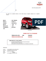 Cotización vehículo BAIC YINXIANG KENBO S3