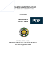 Penentuan Kadar Fosfor Sebagai P2o5 Total Pada Sampel Pupuk NPK Dengan Menggunakan Metode Spektrofotometer Uv