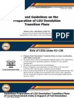 Guidelines for LGU Devolution Transition Plans