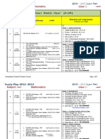 Subject: ةداملا: Mathematics class: فصلا: ةيونسلا ةطخلا 2013 Yearly Plan 2012-2013