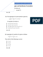 Classical Mechanics Questions