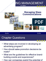 Marketing Management: Managing Mass Communications