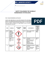 Chemical Safety Following The Globally Harmonized System (GHS)