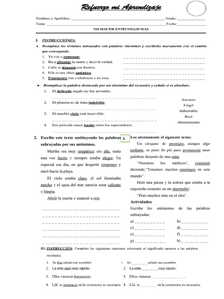 Examen de Comunicacion 4to Grado Primaria | PDF