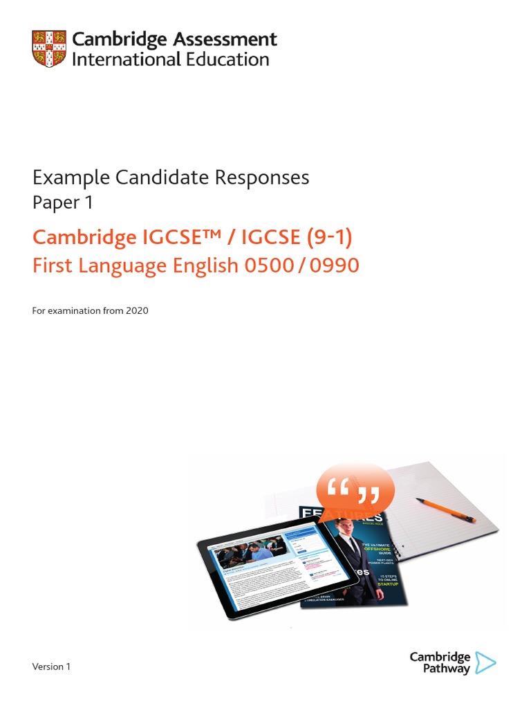 Igcse Example Answer Paper 1 | PDF | Test (Assessment) | Question