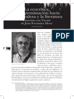 La Ecocrítica, Una Aproximación Hacia La Naturaleza y La Literatura (Entrevista Con Vicente de Jesús Fernández Mora)