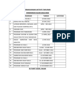 Perancangan Aktiviti Tahunan Agama 2022