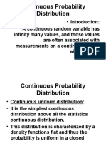 Continuous Probability Distribution: - Introduction
