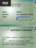 Hipotesis y Variables