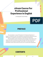 Practicum Course For Professional Experience in English