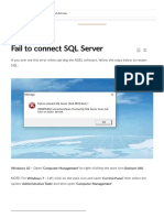 Fail To Connect SQL Server