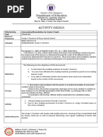 Activity Design For Intervention Remediation