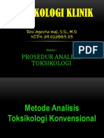 TOKSIKOLOGI KLINIK (Prosedur Analisis Toksikologi)