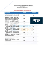 Presupuesto Ranurado Cableado Eléctrico y colocacion de accesorios OF