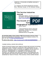 The Service Industries Journal: To Cite This Article: Sharon Hallett (1989) The Growth of Services: Some