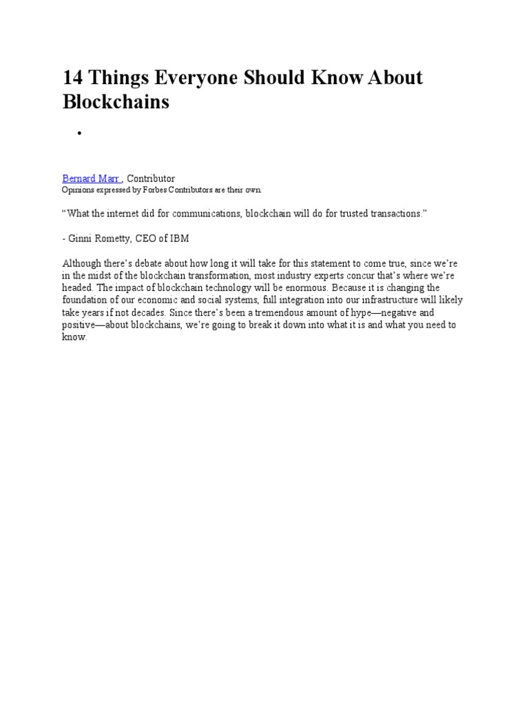 14 Things Everyone Should Know About Blockchains – PWADC