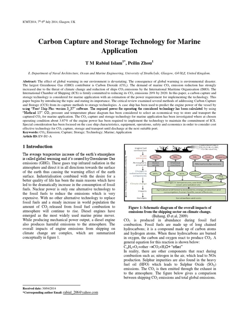 Marine CO2 Capture and Storage Solutions | PDF | Climate Change ...