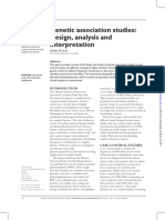 Genetic Association Studies: Design, Analysis and Interpretation