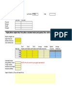 Bright Yellow: Original Data Pale Yellow: Calculated Values (And Graphs) Blue: Cells To Use For Your Graph