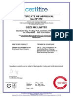 Certificate of Approval No CF 252: Blenheim Way, Fradley Park, Lichfield, WS13 8SY