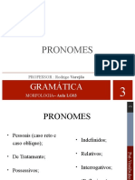 Gramática (Morfologia) - Aula 3 - Pronome (3)