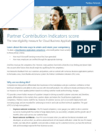 Partner Contribution Indicators Score: The New Eligibility Measure For Cloud Business Applications Competency