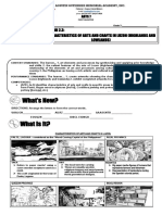 Lesson 2.3 Characteristics of Arts and Crafts in Luzon (Highlands and Lowlands)