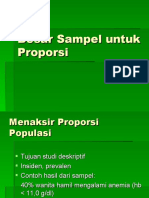 Besar Sampel Untuk Proporsi