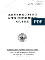 Abstracting and Indexing Guide: WRSIC-501 1974, REVISED