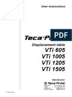 Vti 605 Vti 1005 Vti 1205 Vti 1505: Displacement Table