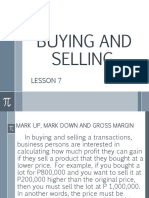 Buying and Selling: Lesson 7